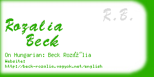 rozalia beck business card